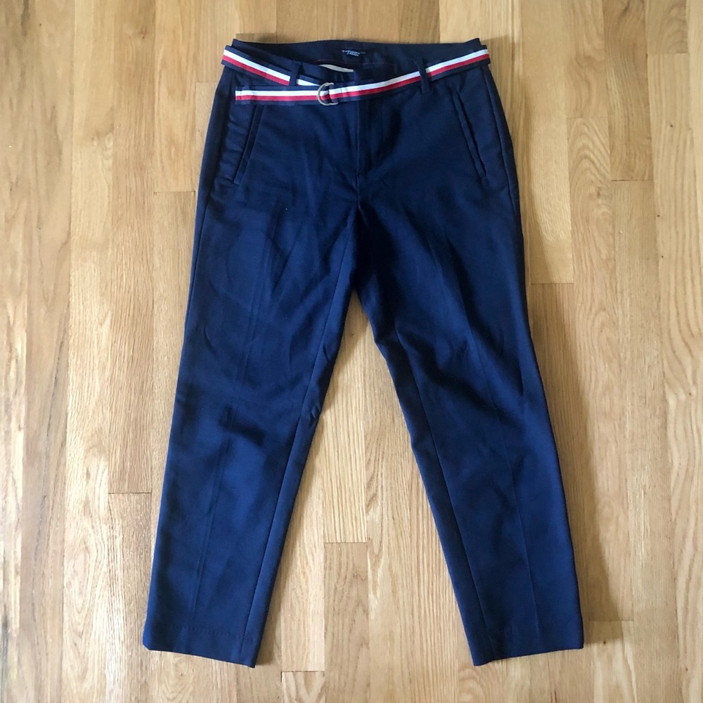 Tommy Hilfiger Navy Blue Capri Waverly Pant with Belt